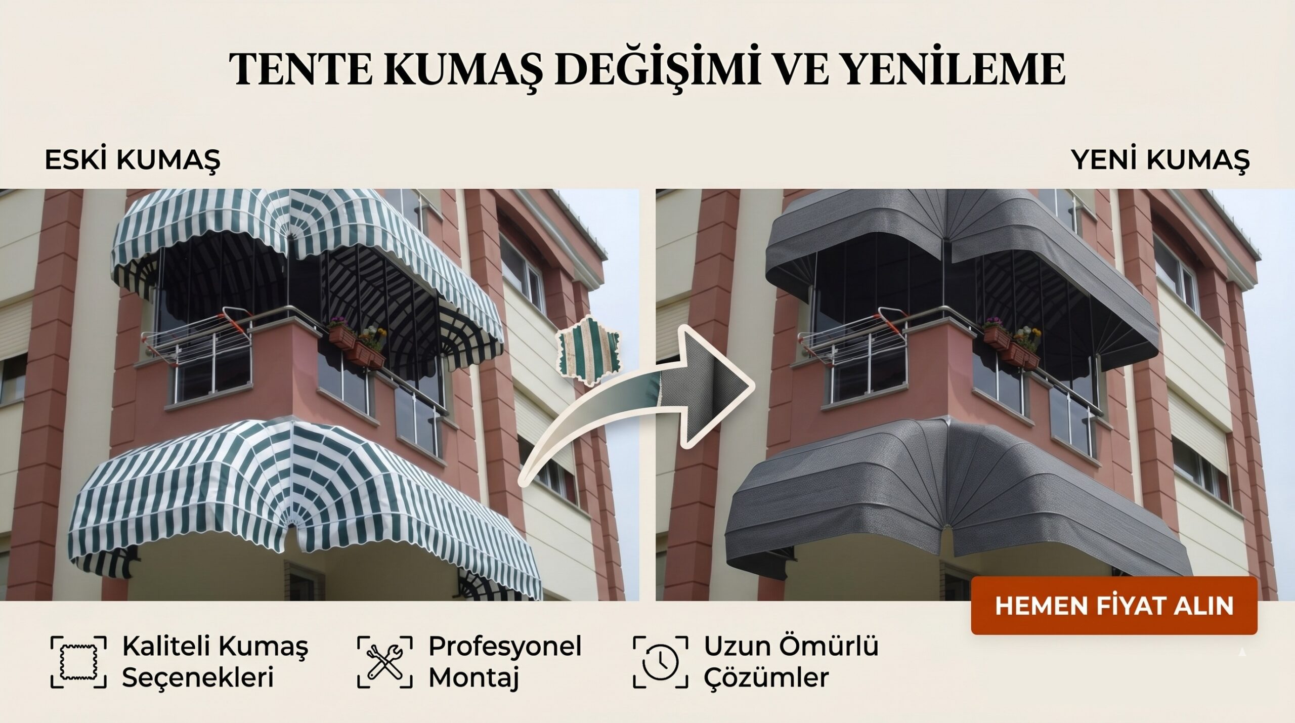 Tente Kumaşı Değişimi
